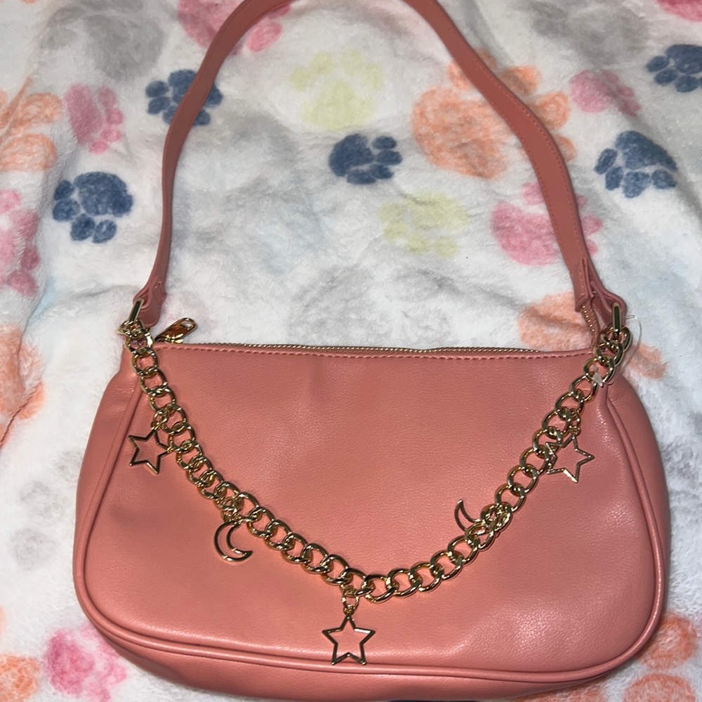 light pink hand bag